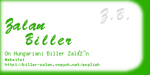 zalan biller business card